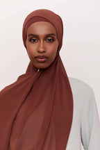 Chiffon LITE Hijab - Chocolate Fondant - Razia Hijab