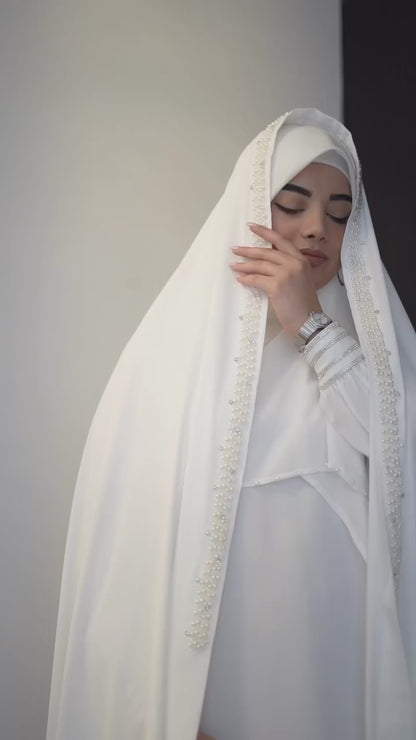 Elegant White Irani Chador – Formal